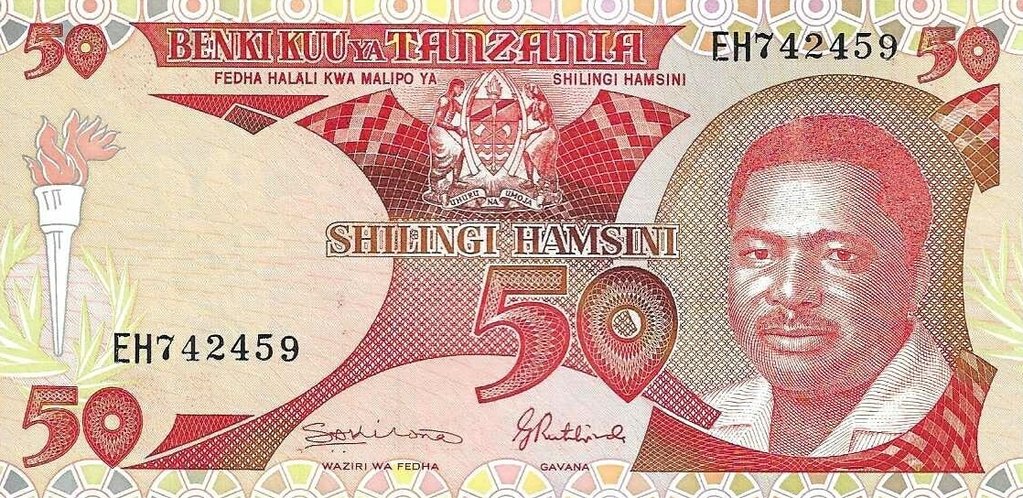 Tanzania - 50 Shillings 1992 (# 19)