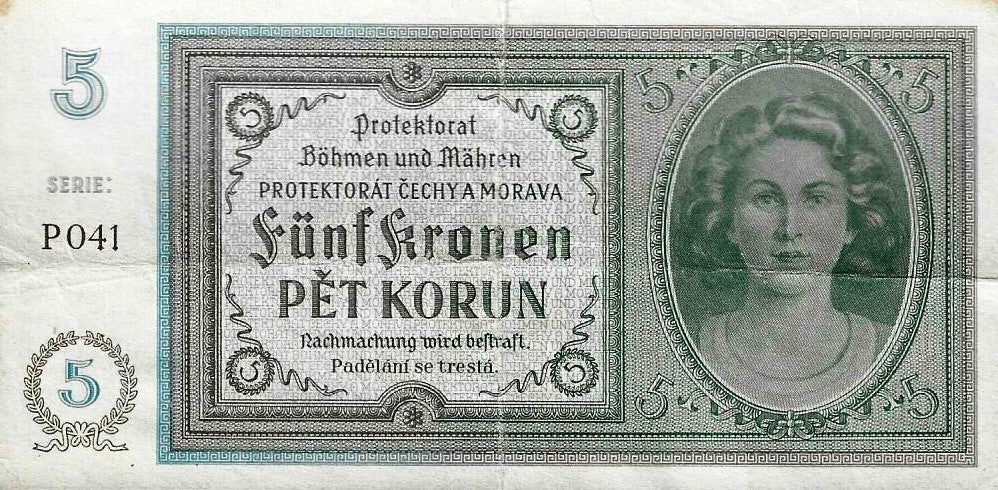 Bohemia Moravia - 5 Korun 1940 (# 4a)