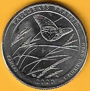USA - 25 Cents 2020 (Km# ..) Talgrass Prairie
