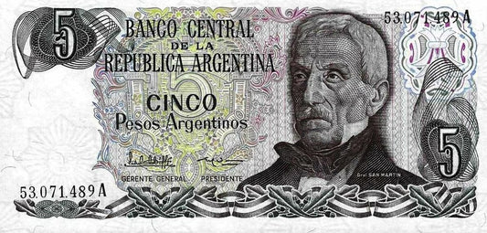 Argentina - 5 Pesos 1983/84 (# 312)