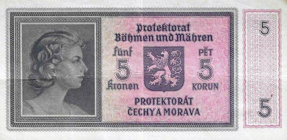 Bohemia Moravia - 5 Korun 1940 (# 4a)