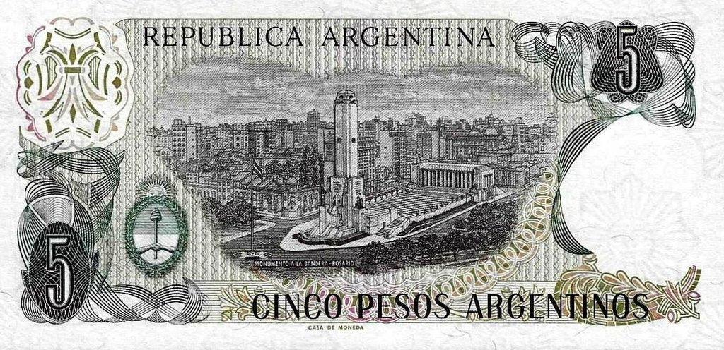 Argentina - 5 Pesos 1983/84 (# 312)
