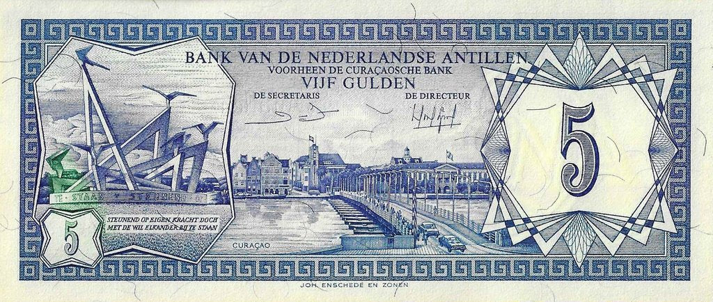 Antilhas Holandesas - 5 Gulden 1984 (# 15b)