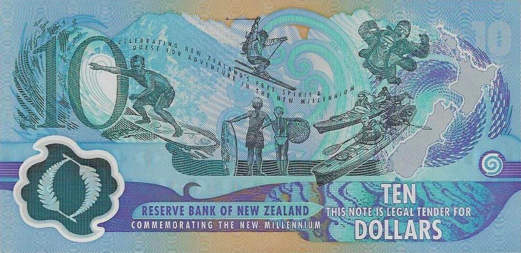 Nova Zelandia - 10 Dolares 2000 (# 190b)