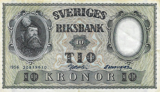 Suécia - 10 Kronor 1956 (# 43d)