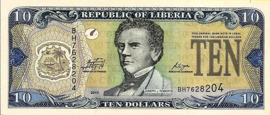 Liberia - 10 Dolares 2011 (# 27f)