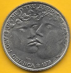 Portugal - 25$00 1979 (Km# 609) Ano Int. Criança