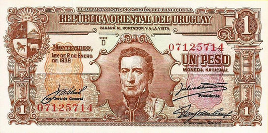 Uruguai - 1 Peso 1939 (# 35c)
