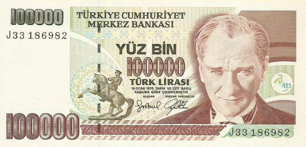 Turquia - 100000 Liras 1997 (# 206)