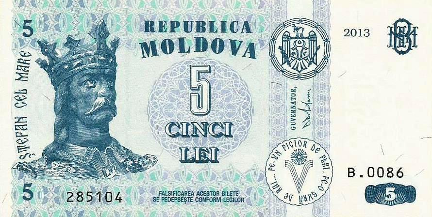 Moldavia - 5 Lei 2013 (# 9g)