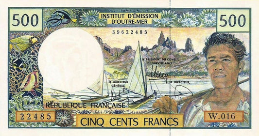 French Pacific Territories - 500 Francos 1991 (# 1h)