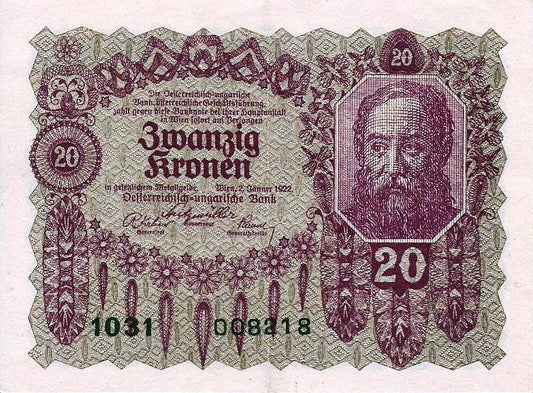 Austria - 20 Kronen 1922 (# 76)