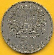 Portugal - 50 Centavos 1945 (Km# 577)