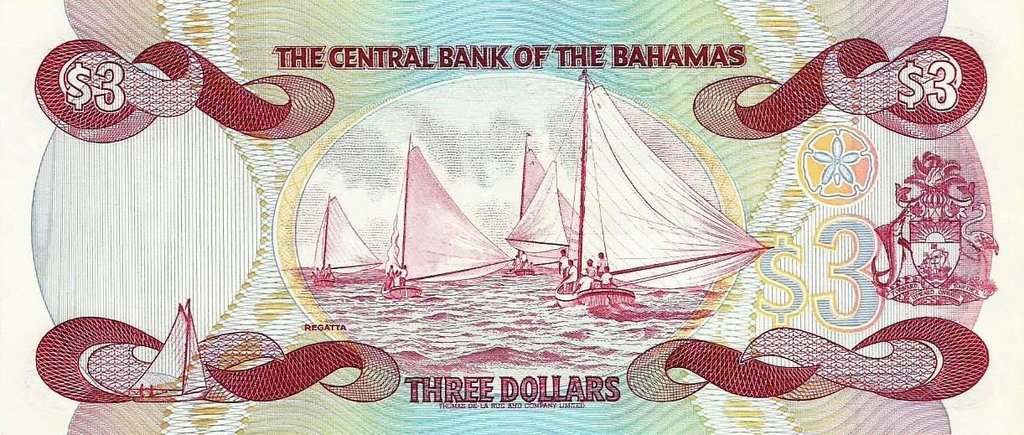 Bahamas - 3 Dolares 1984 (# 44)