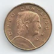Mexico - 5 Centavos 1964 (Km# 426)