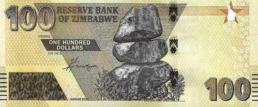 Zimbabwé - 100 Dolares 2020 (# 106a)