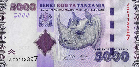 Tanzania - 5000 Shillingi 2010 (# 43a)