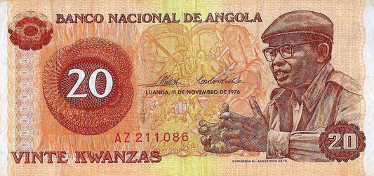 Angola - 20 Kwanzas 1976 (# 109a)