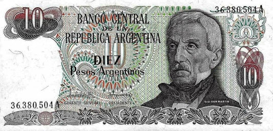 Argentina - 10 Pesos 1983/84 (# 313)