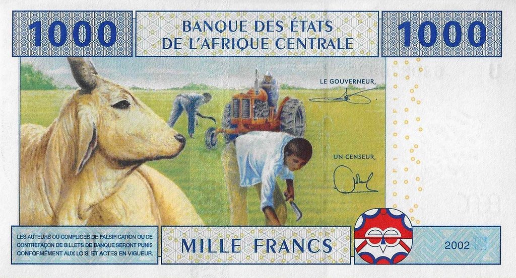 Camarões - 1000 Francos 2002 (# 207U)