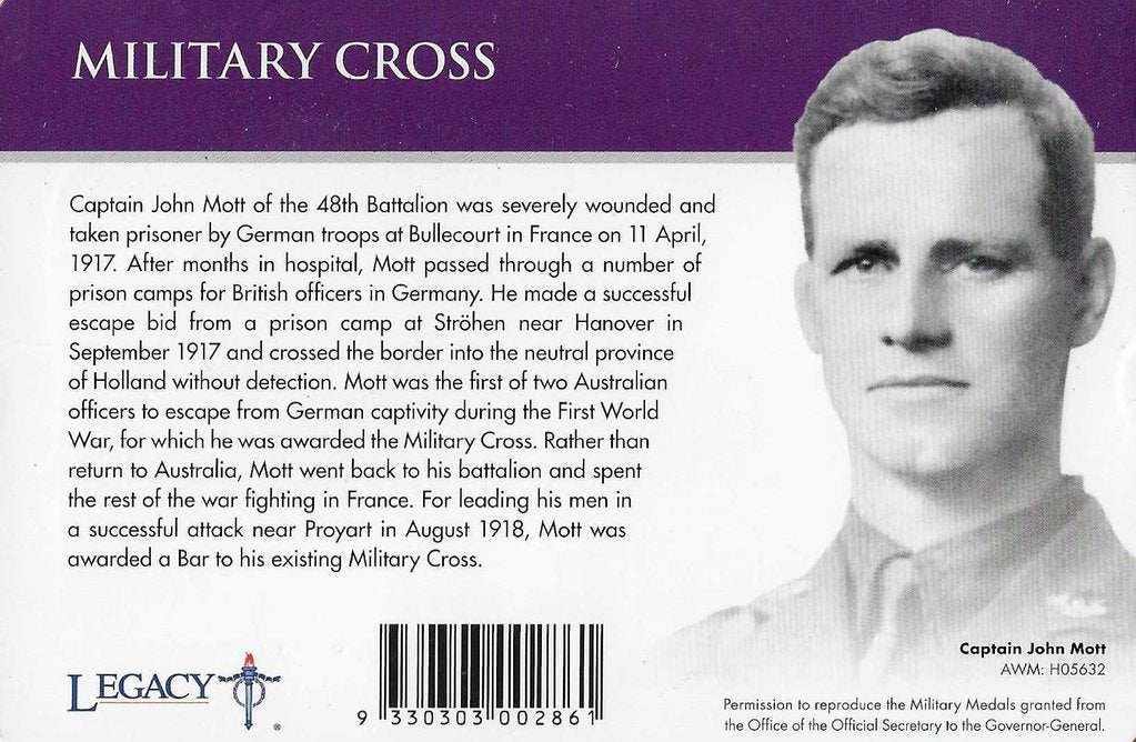 Australia - 20 Centimos 2017 (Km# ..) Military Cross