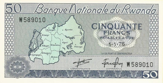 Ruanda - 50 Francos 1976 (# 7c)