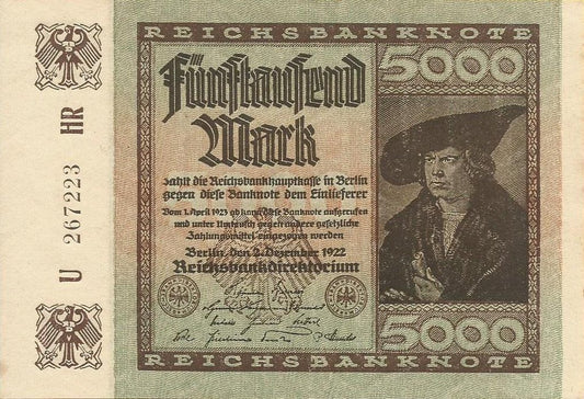 Alemanha - 5000 Marcos 1922 (# 81a)