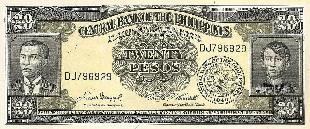 Filipinas - 20 Pesos ND (# 137d)