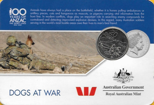 Australia - 20 Centimos 2016 (Km# ..) Dogs at War