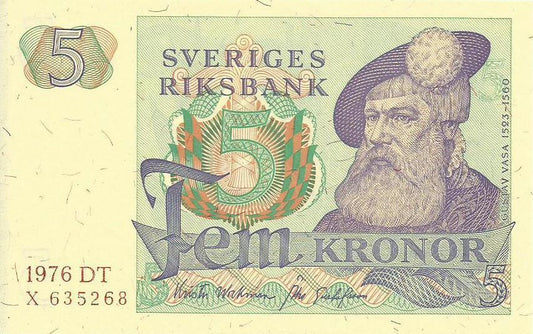 Suécia - 5 Kronor 1976 (# 51c)