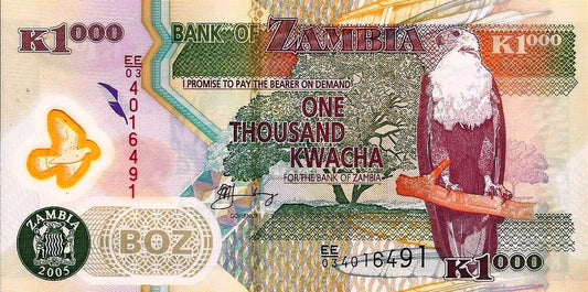 Zambia - 1000 Kwacha 2005 (# 44d)