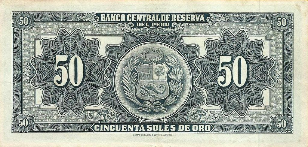 Peru - 50 Soles Ouro 1963 (# 85a)