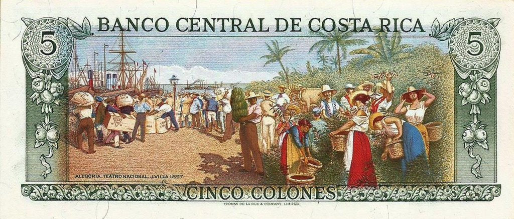 Costa Rica - 5 Colones 1989 (# 236d)