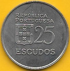 Portugal - 25$00 1985 (Km# 610)
