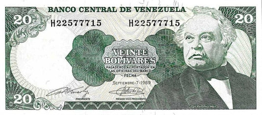 Venezuela - 20 Bolivares1989 (# 63b)