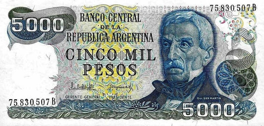 Argentina - 5000 Pesos1977/83 (# 305b)
