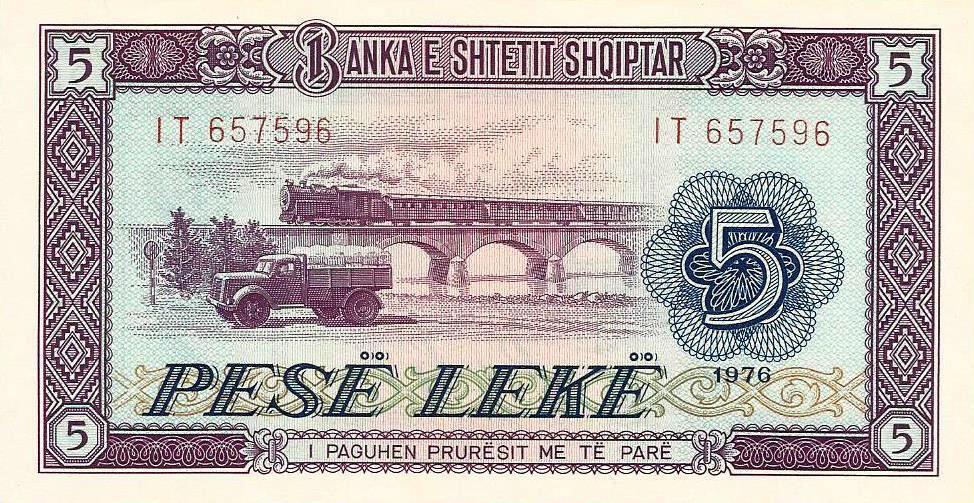 Albania - 5 Leke 1976 (# 42)