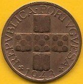 Portugal - XX Centavos 1943 (Km# 584)