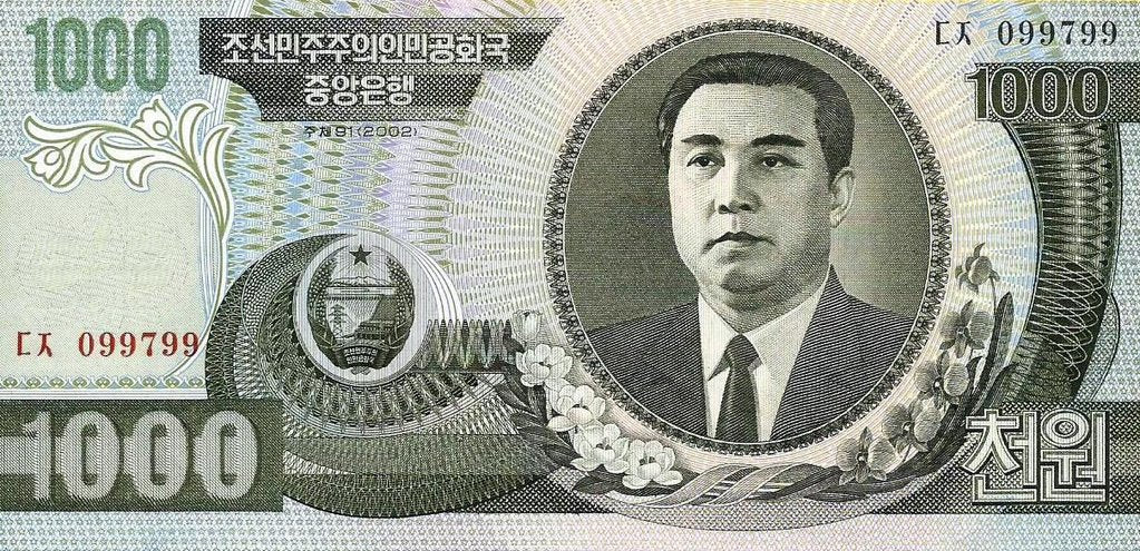 Coreia Norte - 1000 Won 2002 (# 45a)
