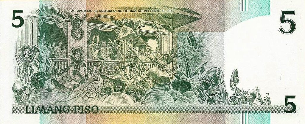 Filipinas - 5 Piso 1985-1995 (# 180)