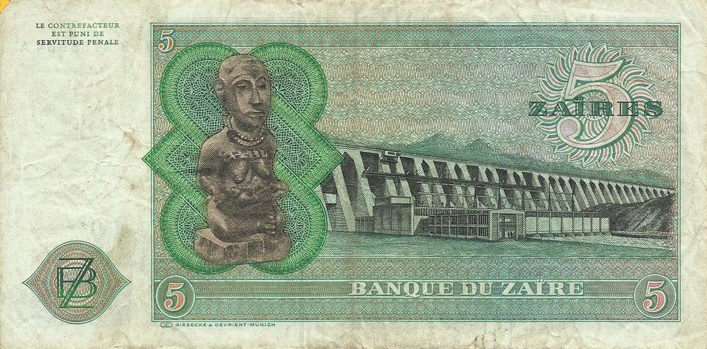 Zaire - 5 Zaires 1972 (# 20)