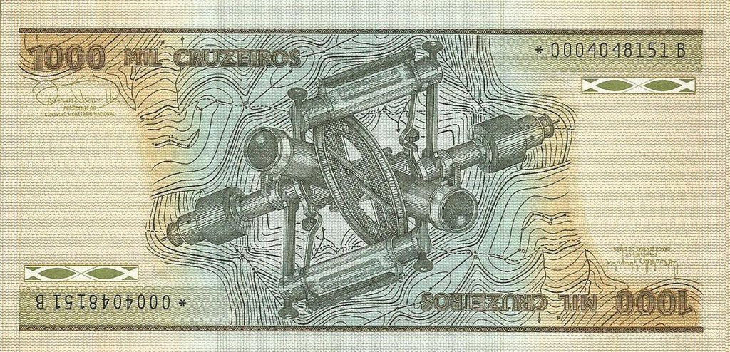 Brasil - 1000 Cruzeiros 1986 (# 201c) Substituição