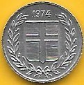 Islândia - 10 Aurar 1974 (Km# 10a)