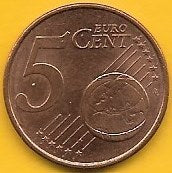 Luxemburgo - 5 Centimos 2015 (Km# 77)