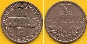 Portugal - X Centavos 1962 (Km# 583)