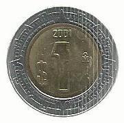 Mexico - 1 Peso 2001 (Km# 603)