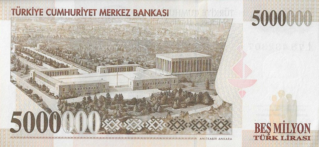 Turquia - 5000000 Liras 1997 (# 210b)