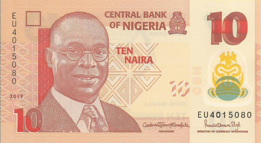 Nigeria - 10 Naira 2019 (# 39j)