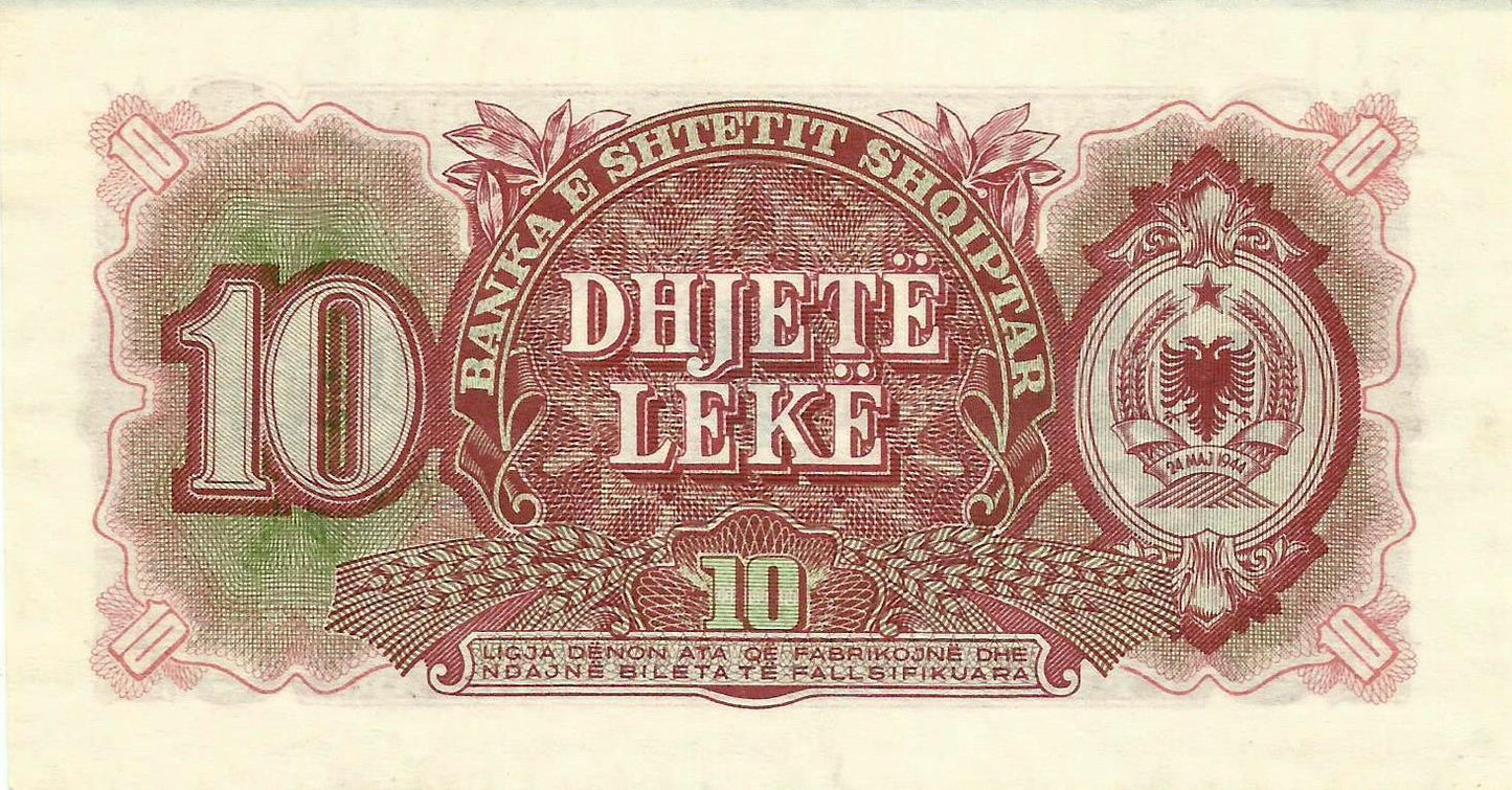 Albania - 10 Leke 1957 (# 28a)