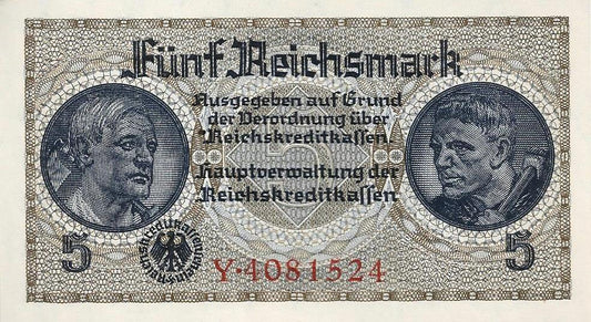 Alemanha - 5 Marcos 1939 (# Pr138)